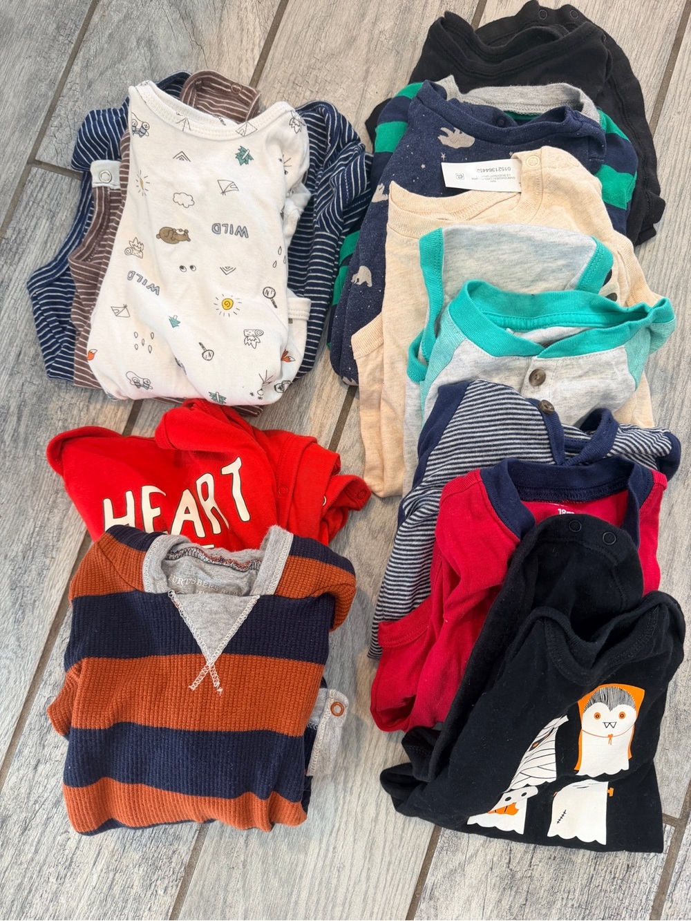 Boys 18 month Mixed Colors Long Sleeve Shirt Bundle Lot